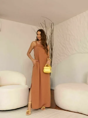 VESTIDO ALCA DECOTE PREGAS