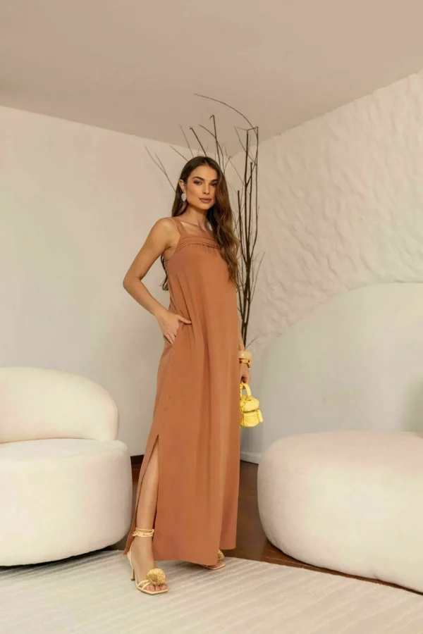 VESTIDO ALCA DECOTE PREGAS - Imagem 2