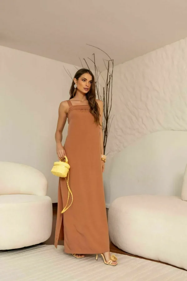 VESTIDO ALCA DECOTE PREGAS - Imagem 3
