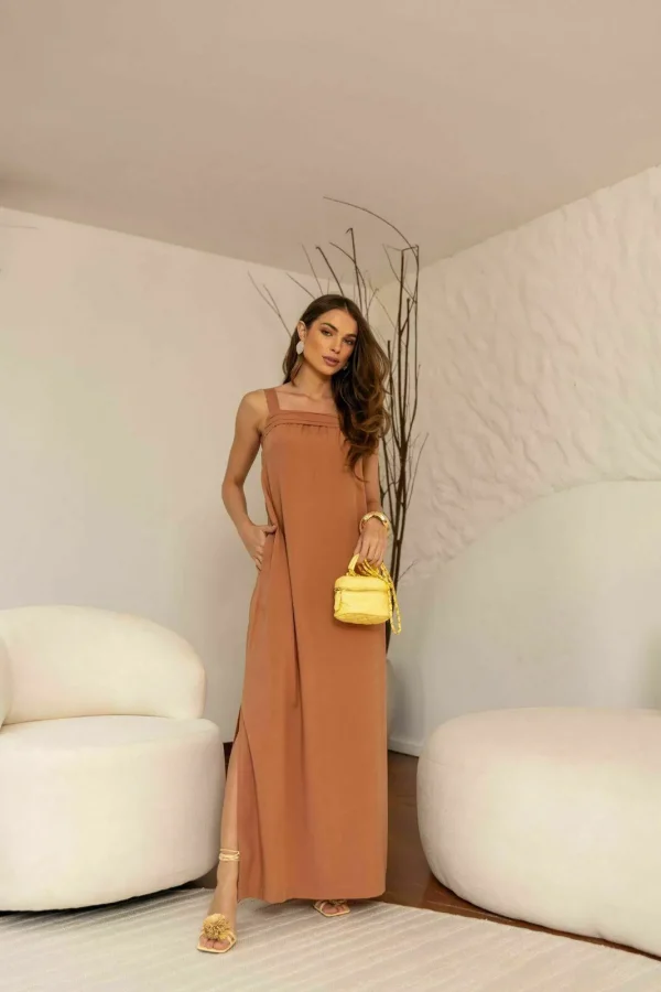 VESTIDO ALCA DECOTE PREGAS - Imagem 5