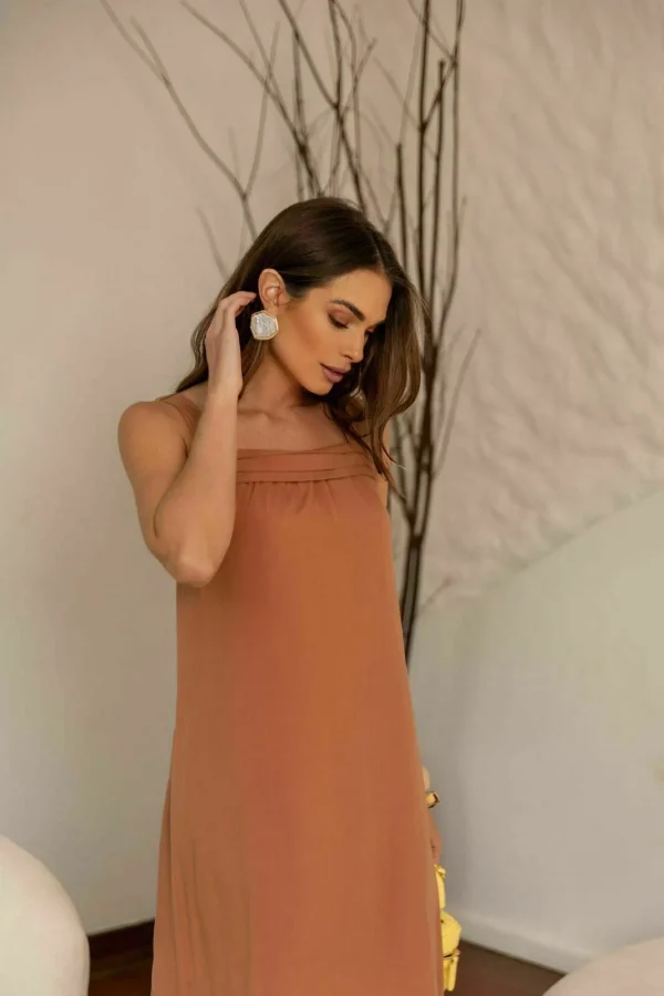 VESTIDO ALCA DECOTE PREGAS - Imagem 7