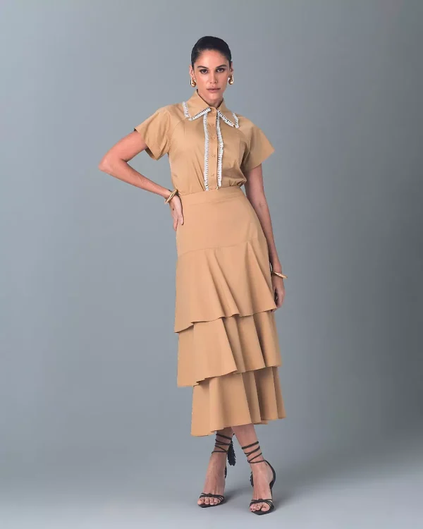 SAIA MIDI TRICOLINE TRES BABADOS-Imagem 7