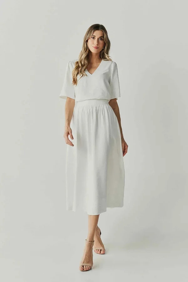 Conjunto Alf Viscose Saia Midi Blusa Dec V