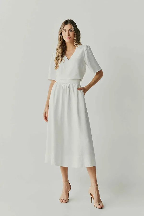 Conjunto Alf Viscose Saia Midi Blusa Dec V-Imagem 9
