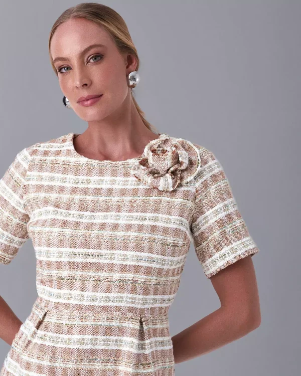VESTIDO TWEED CURTO FLOR-Imagem 3