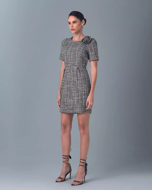 VESTIDO TWEED CURTO FLOR-Imagem 8