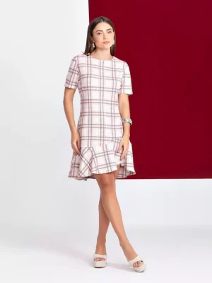 VESTIDO CURTO MOLETINHO XADREZ
