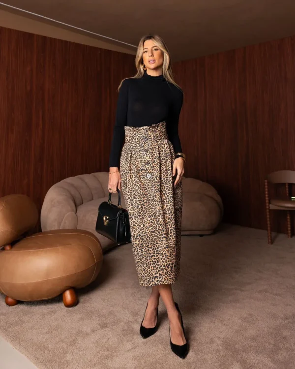 SAIA MIDI SARJA ANIMAL PRINT