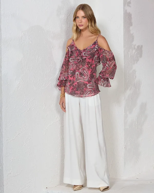 BATA CHIFFON BABADOS ESTAMPADA-Imagem 2