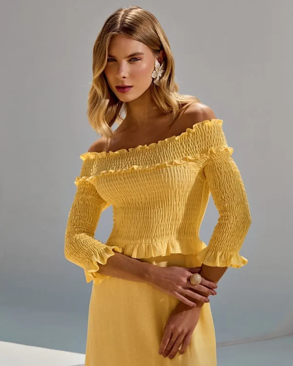 VESTIDO LASTEX OMBRO A OMBRO