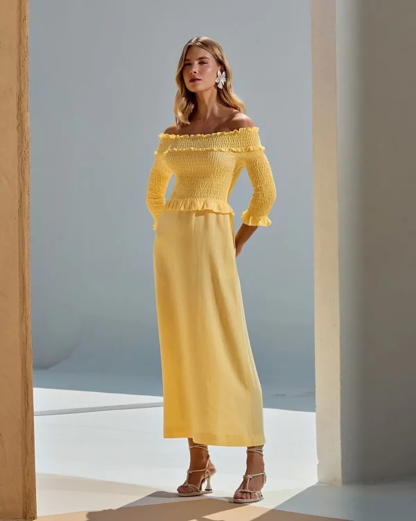 VESTIDO LASTEX OMBRO A OMBRO-Imagem 4