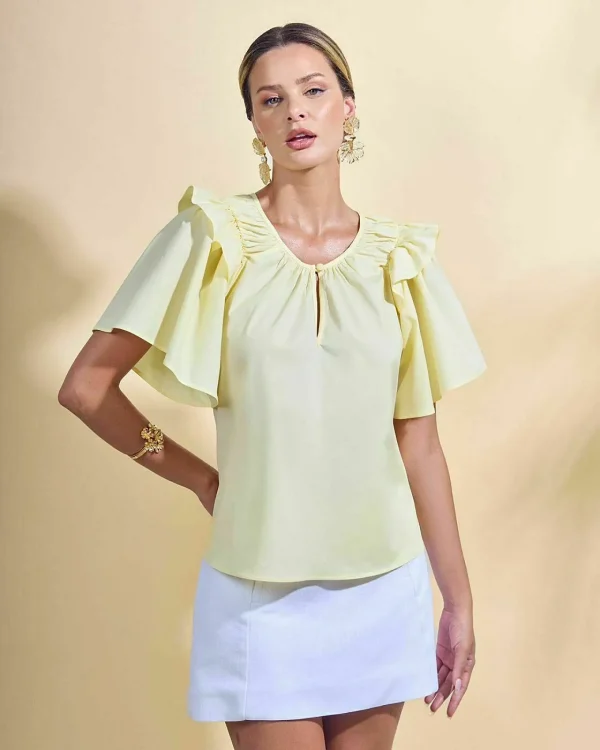 CAMISA TRICOLINE BABADOS DECOTE