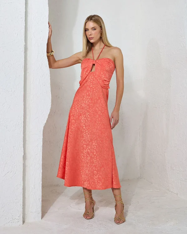 VESTIDO JACQUARD CORDÃO