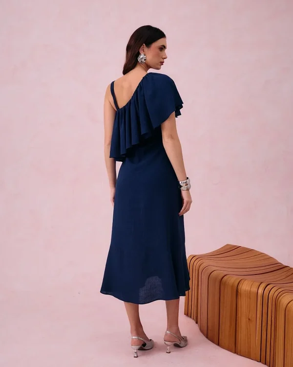 VESTIDO LINHO LAÇO OMBRO-Imagem 3