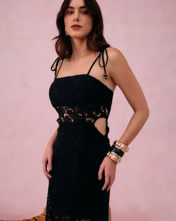 VESTIDO RENDA RECORTES CINTURA-Imagem 2