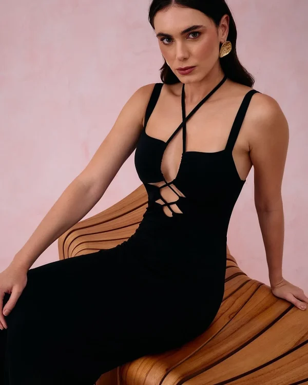 VESTIDO JERSEY RAYON DECOTE AMARRAÇÃO-Imagem 11