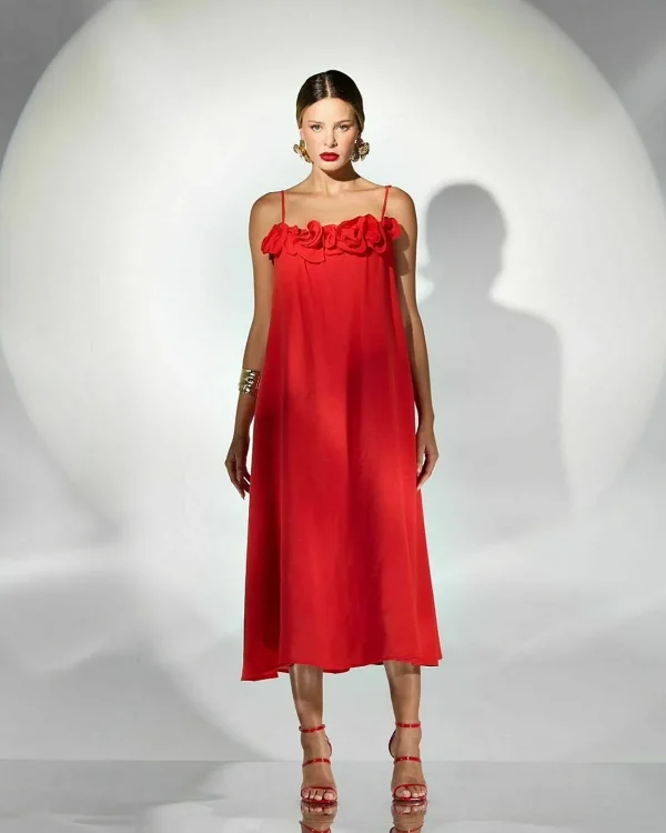 VESTIDO LINHO FLORES