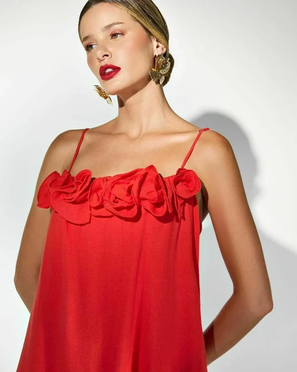 VESTIDO LINHO FLORES-Imagem 8