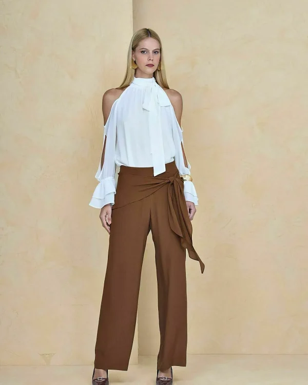 CALÇA PANTALONA AMARRAÇÃO