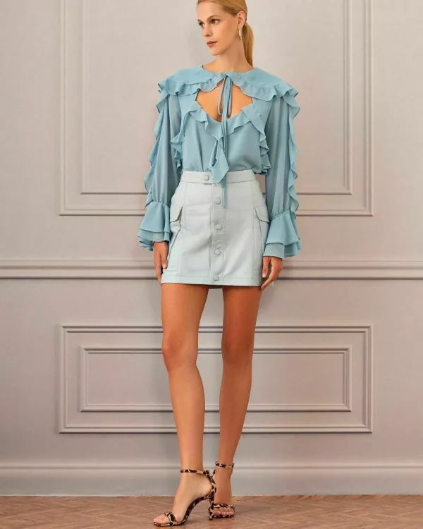 CAMISA CHIFFON BABADOS DECOTE BUSTO-Imagem 6