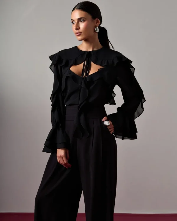CAMISA CHIFFON BABADOS DECOTE BUSTO-Imagem 11
