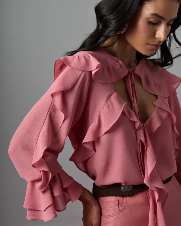 CAMISA CHIFFON BABADOS DECOTE BUSTO-Imagem 12