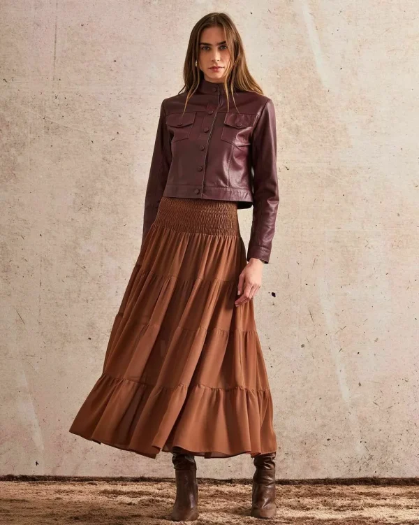 SAIA LONGA CHIFFON CAMADAS