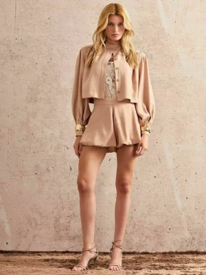 SHORTS BALONÊ ALFAIATARIA TEXTURIZADA