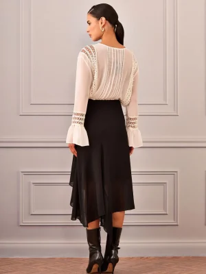 CAMISA CHIFFON RENDA