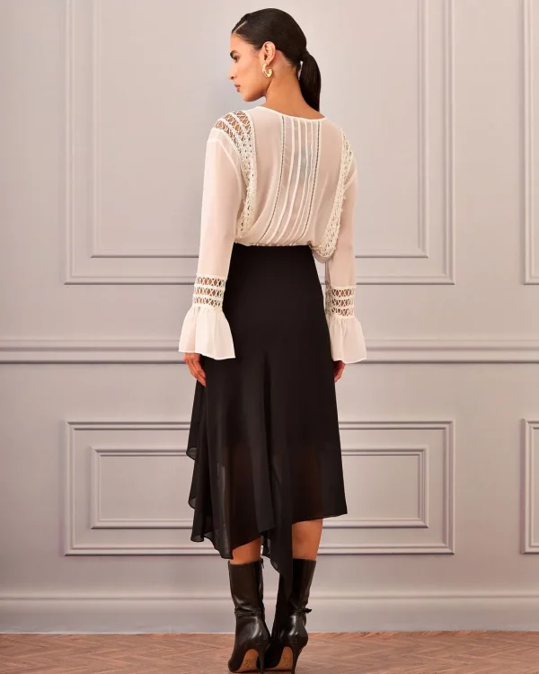 CAMISA CHIFFON RENDA