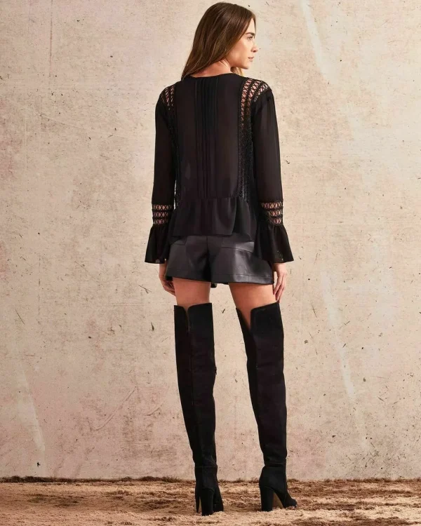 CAMISA CHIFFON RENDA-Imagem 3