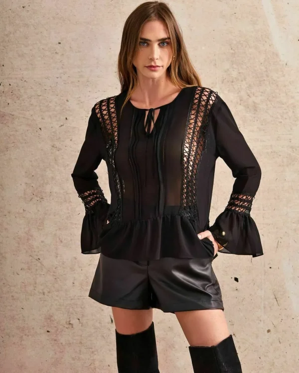 CAMISA CHIFFON RENDA-Imagem 7