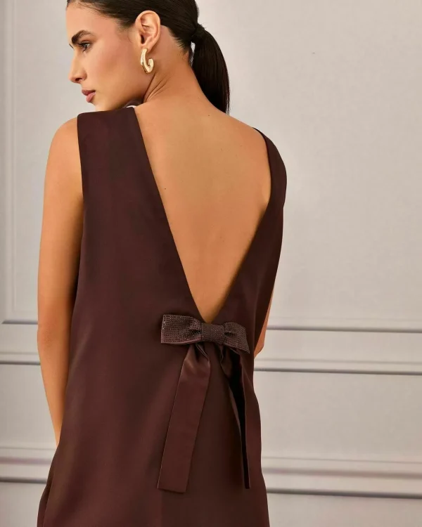 VESTIDO CURTO ALFAIATARIA LAÇO STRASS-Imagem 6
