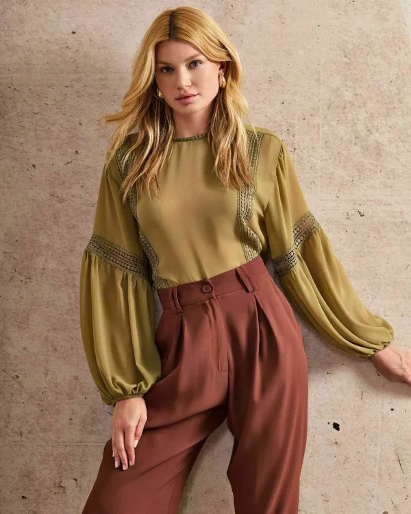 BATA CHIFFON APLICACOES RENDA-Imagem 7