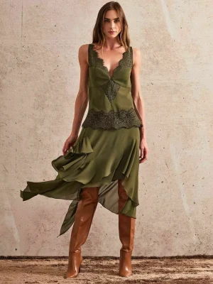 SAIA MIDI CHIFFON ASSIMÉTRICA