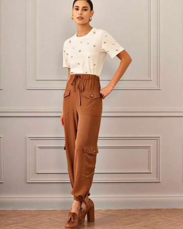 CALÇA CARGO ALFAIATARIA JACQUARD