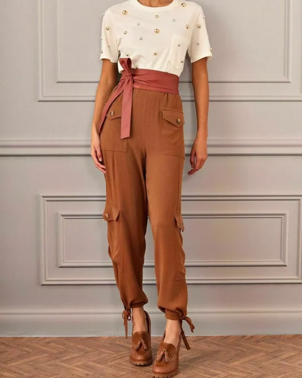CALÇA CARGO ALFAIATARIA JACQUARD-Imagem 2