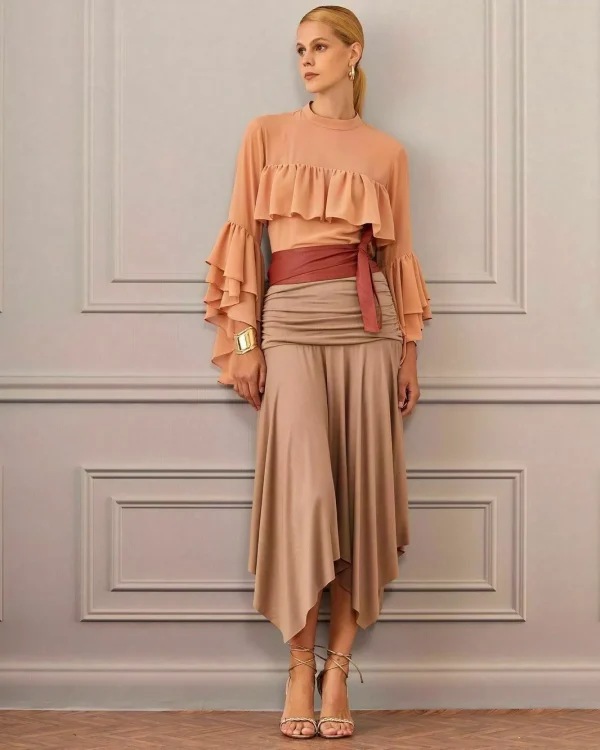 SAIA MIDI ASSIMETRICA MALHA SUEDE-Imagem 4