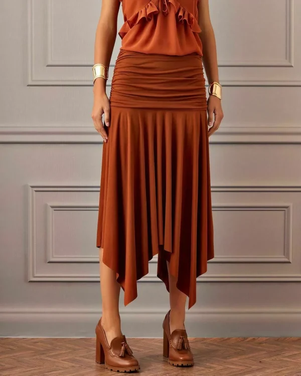 SAIA MIDI ASSIMETRICA MALHA SUEDE-Imagem 8