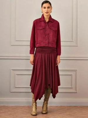 SAIA MIDI ASSIMETRICA MALHA SUEDE