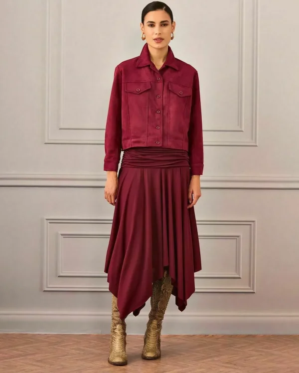 SAIA MIDI ASSIMETRICA MALHA SUEDE
