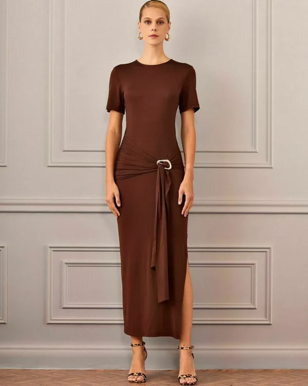 VESTIDO JERSEY RAYON AMARRAÇÃO E FIVELA-Imagem 4