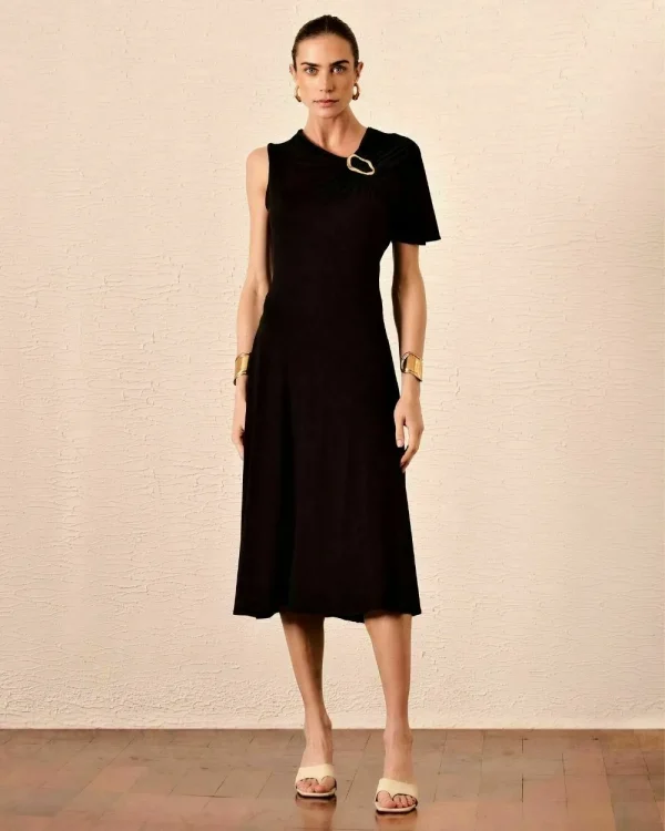 VESTIDO JERSEY FIVELA LATERAL