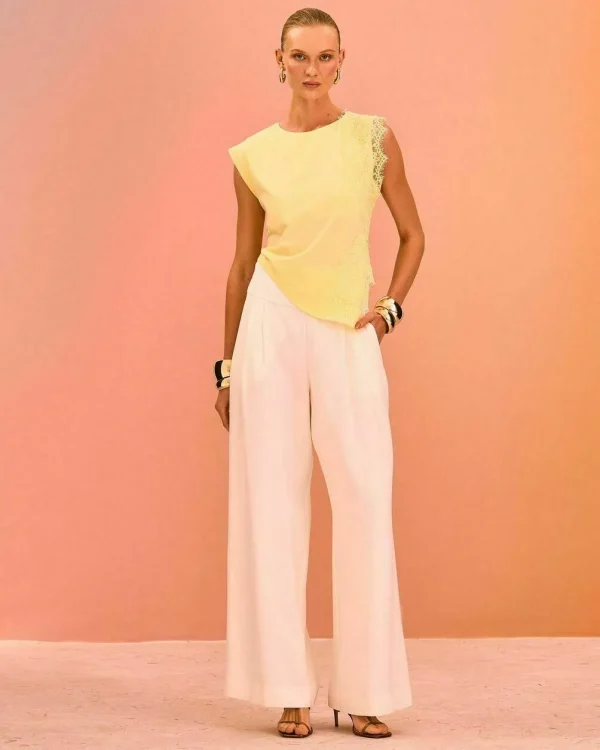 T SHIRT ASSIMETRICA APLIQUE RENDA-Imagem 3