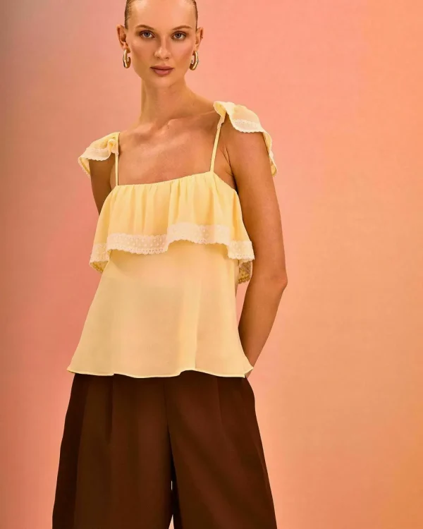 BLUSA CHIFFON RENDA-Imagem 6