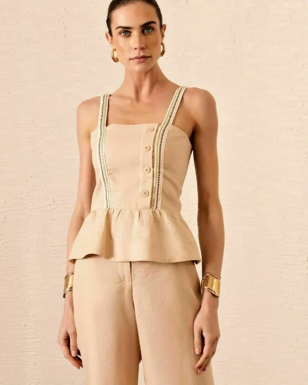 BLUSA LINHO 100% PEPLUM-Imagem 3