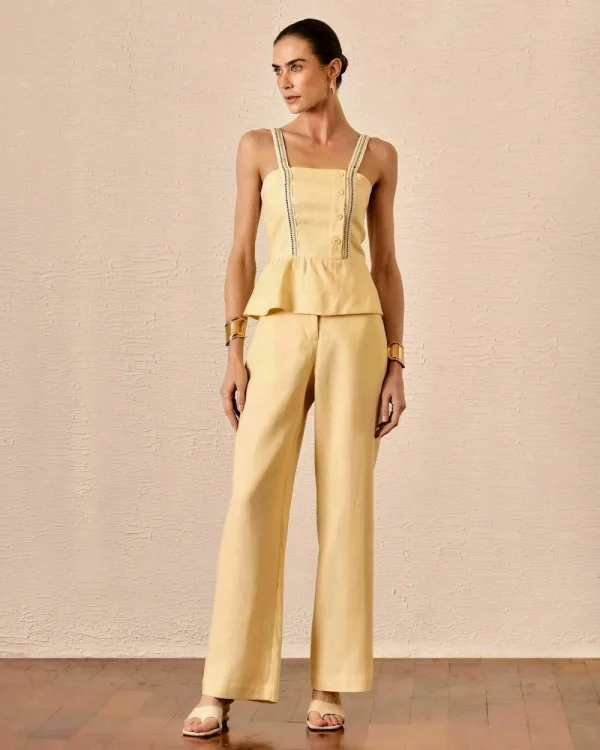 BLUSA LINHO 100% PEPLUM-Imagem 4