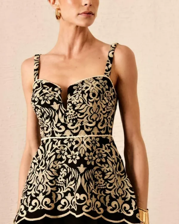 BLUSA PEPLUM BORDADA