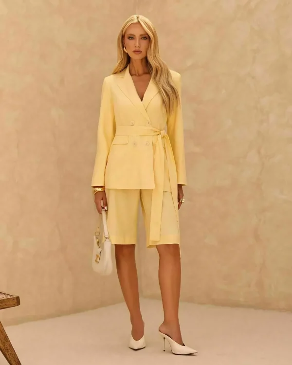 BLAZER ALFAIATARIA LINHO FAIXA-Imagem 4