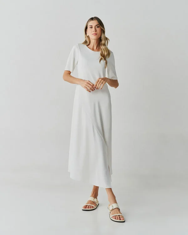 Vestido Midi Alf Crepe Mg Curta Rec Diagonal-Imagem 5